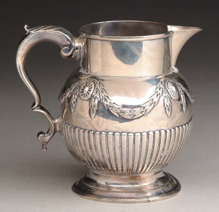 ENGLISH STERLING SMALL PITCHER Maker s mark GG London 1831