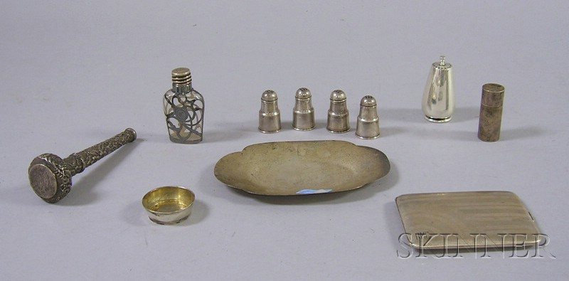 Eleven Small Silver Table Items and Accessories including a Gorham