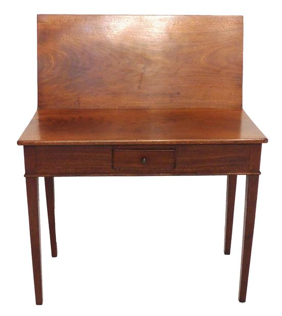 Georgian single drawer game table c 1800 mahogany primary and