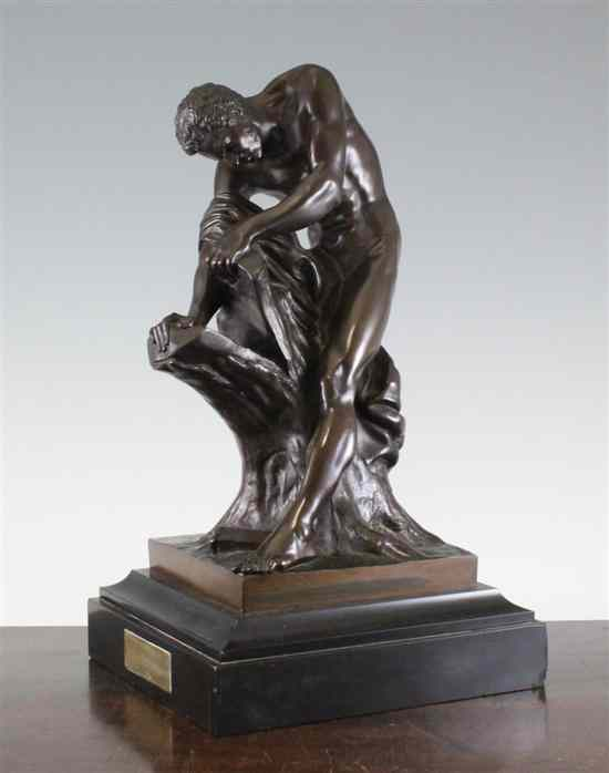 A late 19th century French bronze figure of Hercules titled