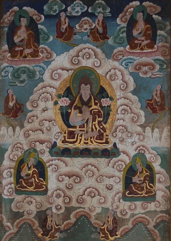 BUDDHIST THANGKA CLOTH GOUACHE ON CLOTH BUDDHIST THANGKA CLOTH GOUACHE