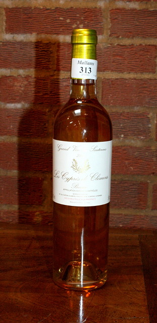 9 BOTTLES 50cl Sauternes Les Cypres de Climens Barsac 2001