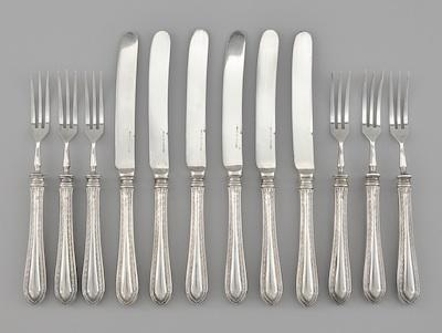 A Boxed Sheffield Sterling Silver Fruit Set for Six by