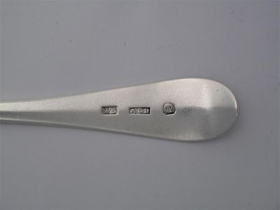 WILLIAM BYRES Old English tablespoon script initial D c 1800