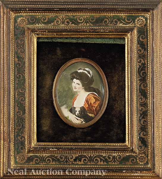 Continental School 19th c a group of three watercolor miniatures