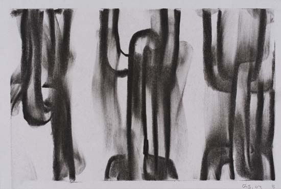 GARY SIMMONS 1964 Untitled Chains Charcoal on thin wove paper