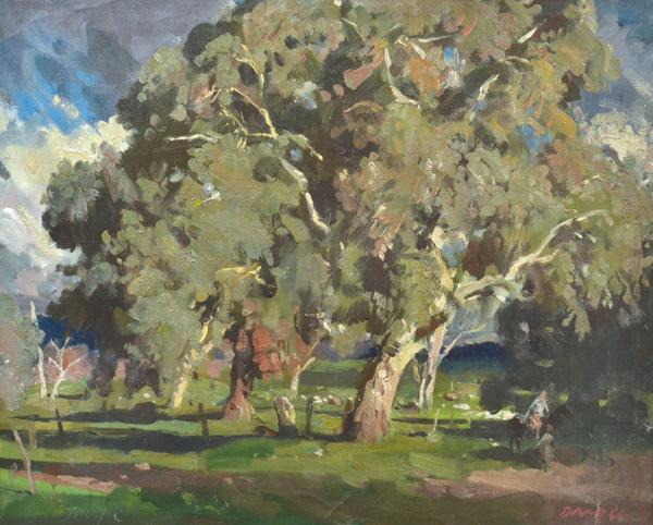 WILLIAM DARGIE 1912 2003 Figures in a Landscape oil on