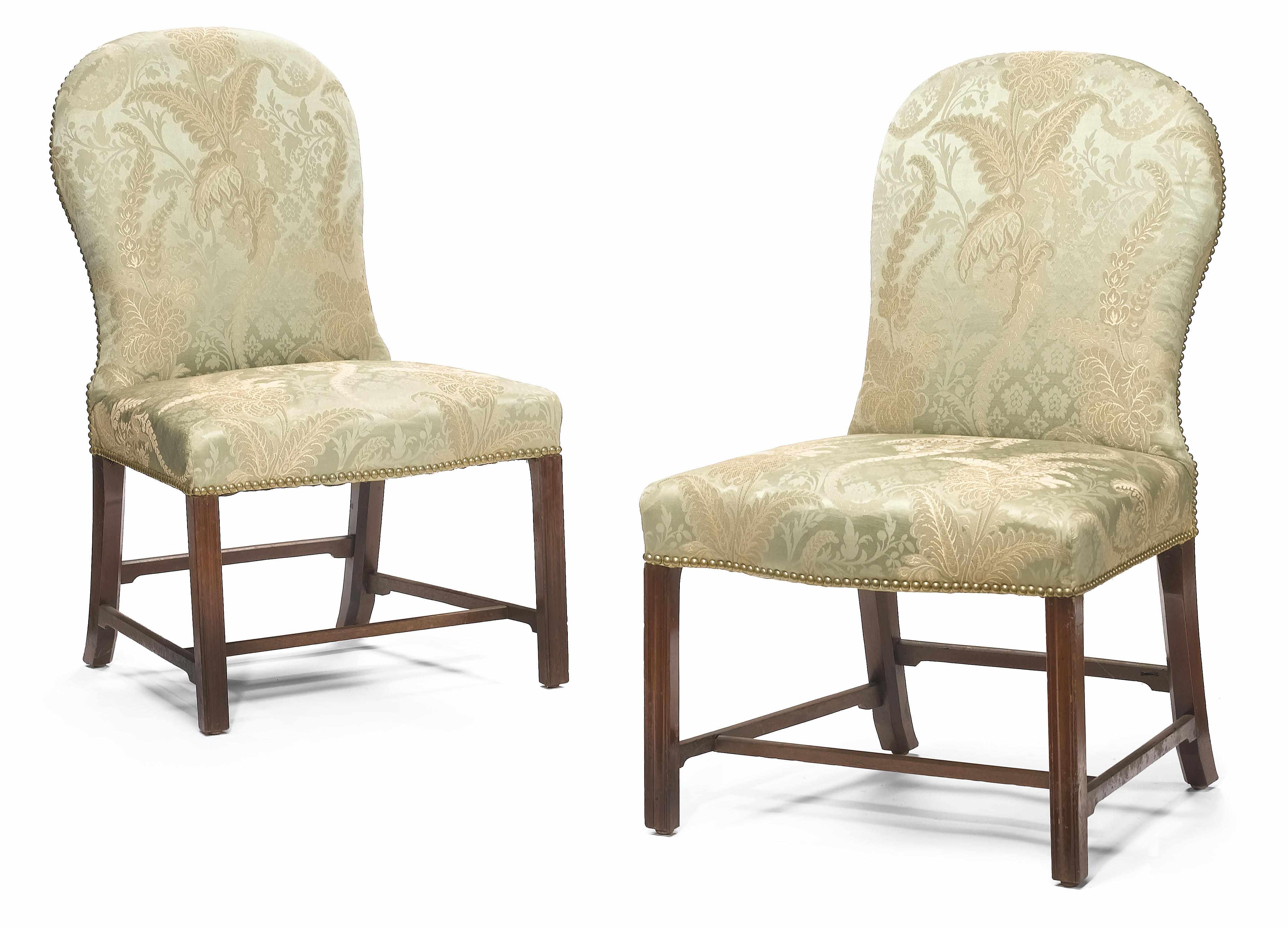 A pair of George III mahogany side chairs fourth quarter