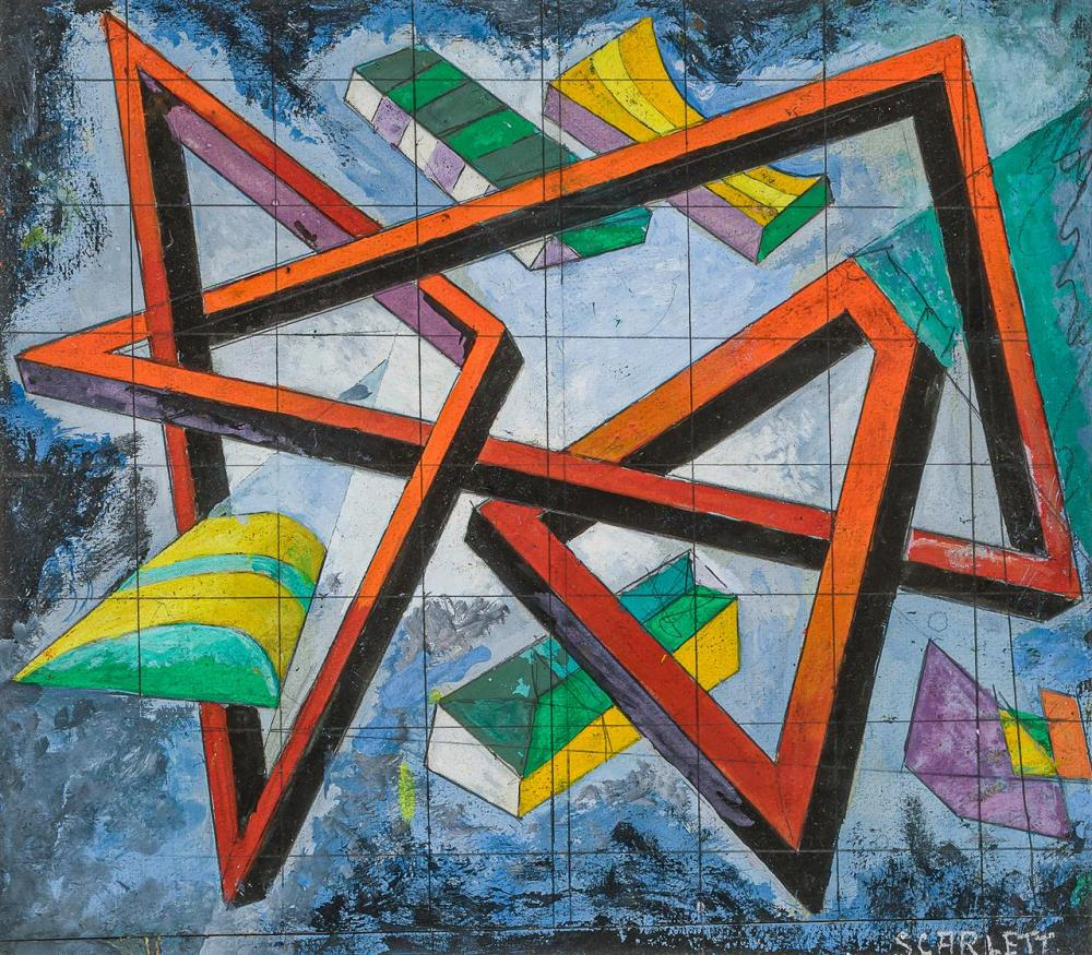 ROLPH SCARLETT American 1889 1984 Abstract mixed media on paper