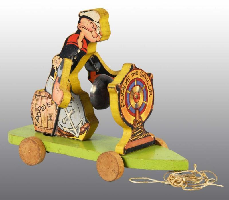 Fisher Price No 703 Popeye the Sailor Pull Toy Description