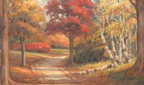 Edna Rogerson Cooper Cook American 1887 1966 Forest Path oil