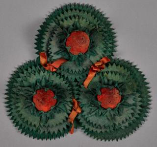Felt strawberry pen wipe 19th c 8 1 2 w