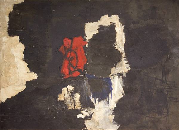 Peter Voulkos American 1924 2002 Passing Red 1959 signed Voulkos