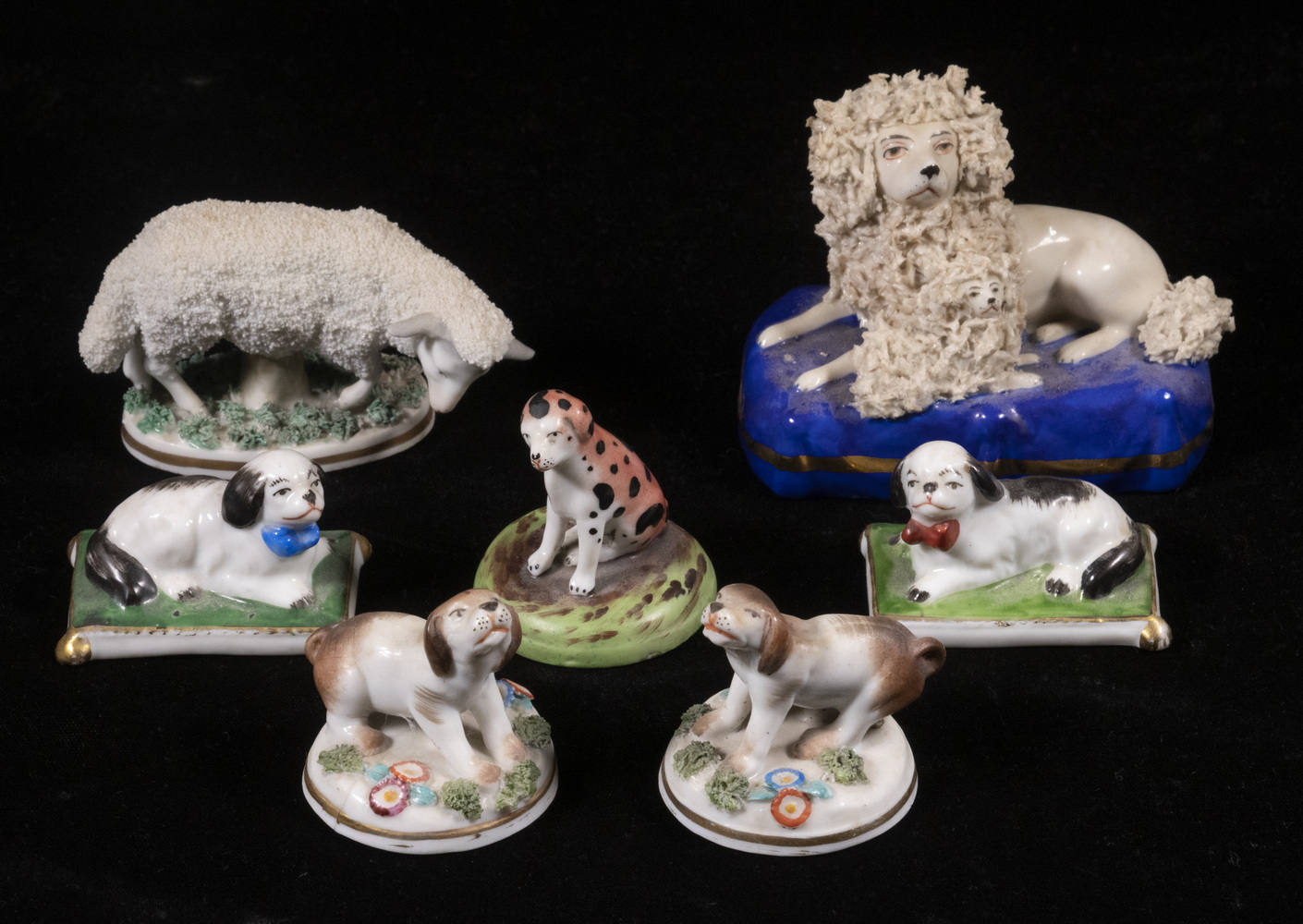 PORCELAIN ANIMAL FIGURINES Group of 7 Assorted Figurines 20th c