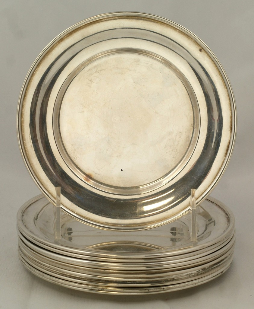 12 sterling silver bread butter plates no mono 6 d