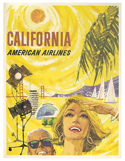 BOYLE DATES UNKNOWN CALIFORNIA AMERICAN AIRLINES Circa 1960 40x30 1