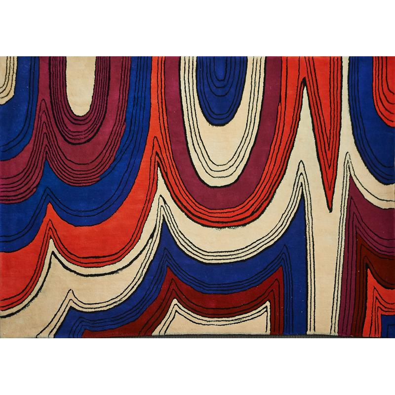 EDWARD FIELDS Wool area rug Long Island NY 1970 Signed