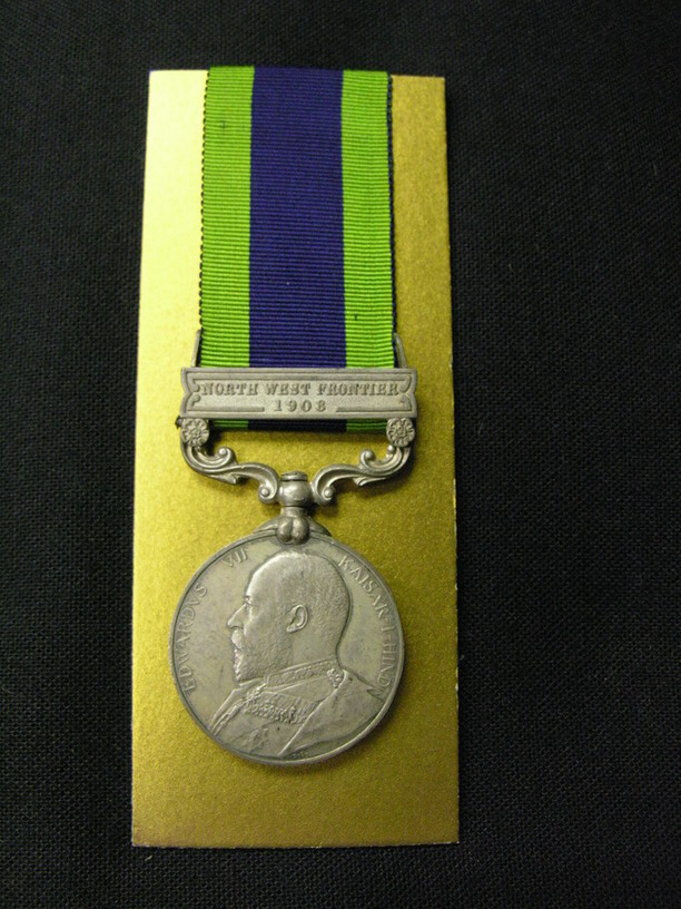 BRITISH MILITARY INDIA GEN SERVICE MEDAL 1908 36 Type 1
