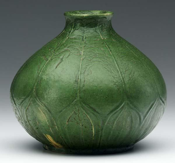 GRUEBY Rare tear shaped vase attributed to Jenny Avis Turner