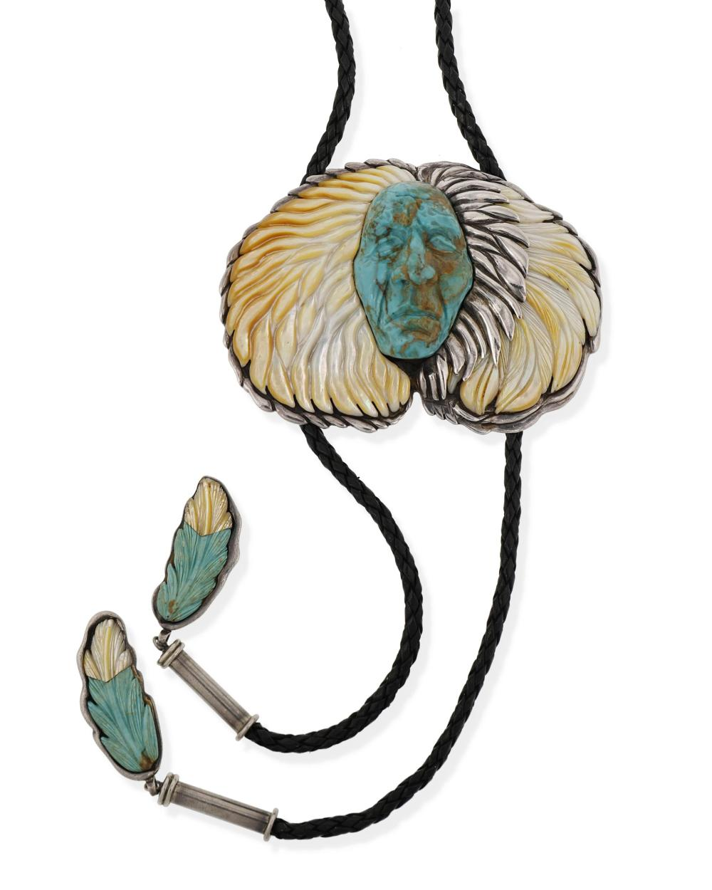 A John Winston large plaque bolo 20th 21st Century American
