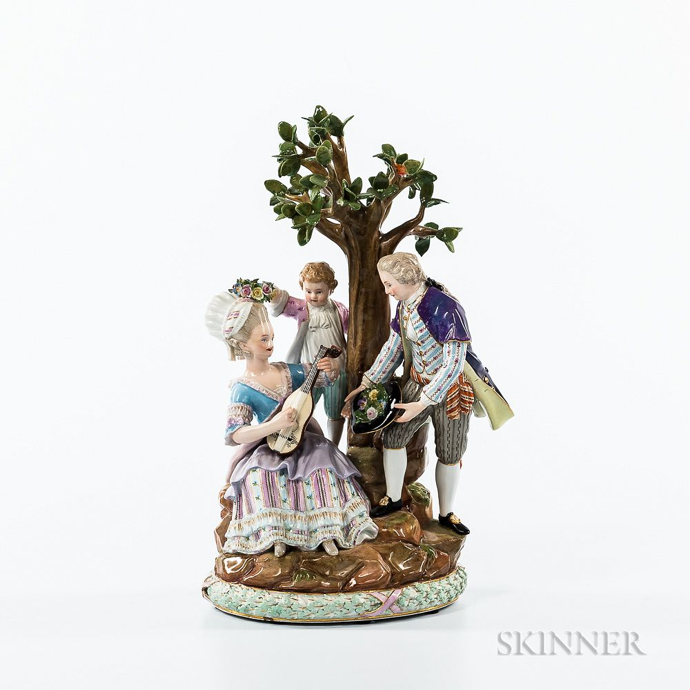 Meissen Porcelain Musician Group Meissen Porcelain Musician Group Germany late