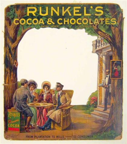 4 pieces Chromolithographic Advertisments Runkle Bros Paper on orig bds