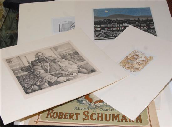 A Solander Of Works on Paper Containing approx 18 works