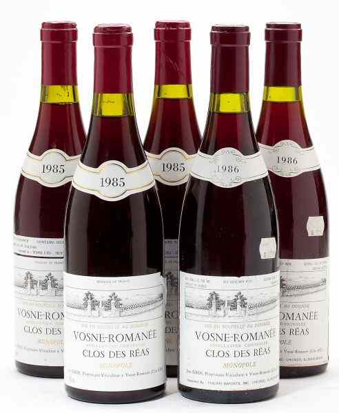 1985 1986 Vosne Romanee5 total bottlesVintage 1985 Jean Gros Clos
