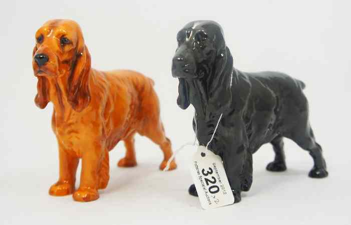 Royal Doulton Medium Sized Setter Dog in Black HN1020 and