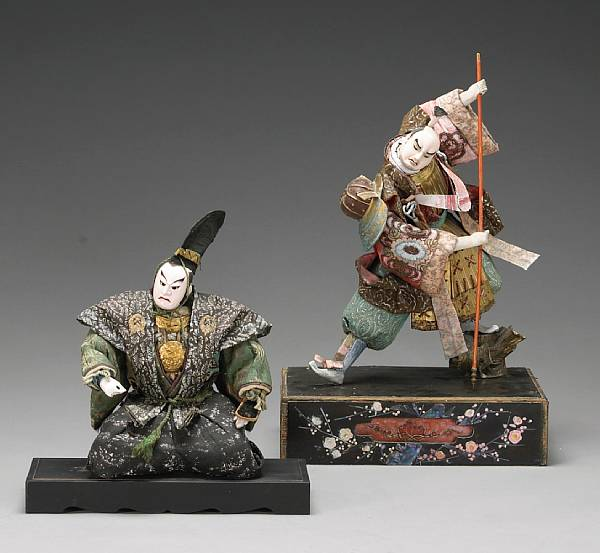 A Takeda and a musha ningyo warrior dolls 19th Century
