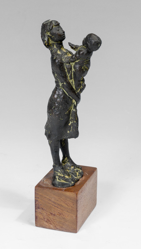 LUCCHESI Bruno American 1926 Mother Child Bronze 7 1 2