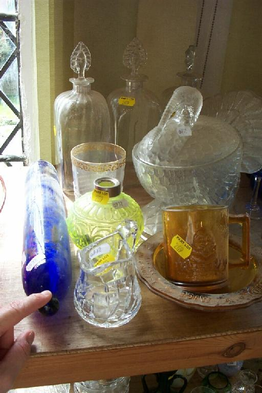 A collection of 19th century and other glassware including a