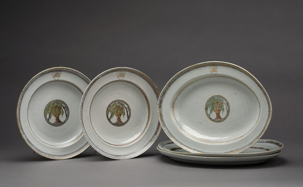 CHINESE EXPORT PORCELAIN L URNE MYST RIEUSE PLATE CIRCA 1793