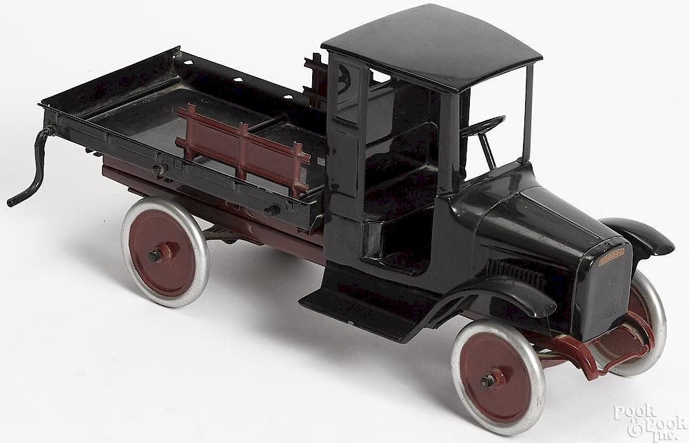 Restored Buddy L pressed steel lumber truck Restored Buddy L