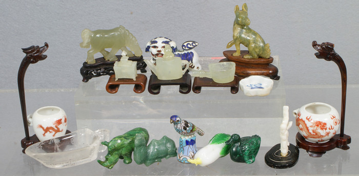 32 pieces to include 16 assorted stands 2 porcelain bird