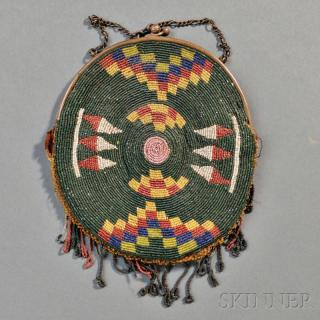 Northern Plains Beaded Hide Pouch c last quarter 19th century