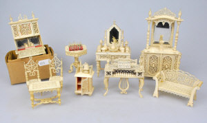 A quantity of 19th century Anglo Indian ivory and bone