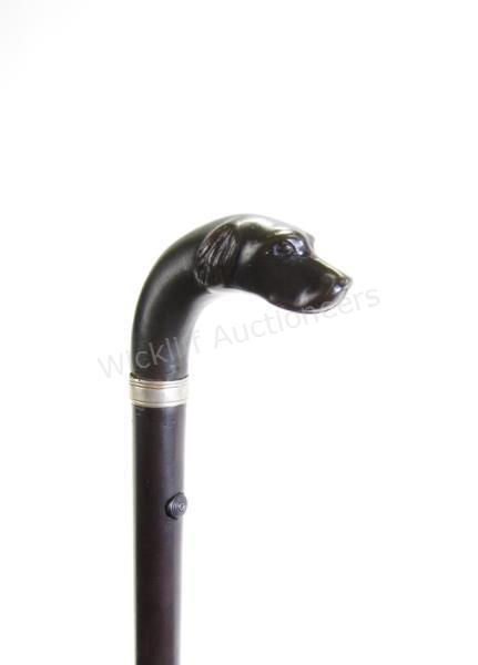 Small Remington Style Gun Cane solid shaft small Remington style