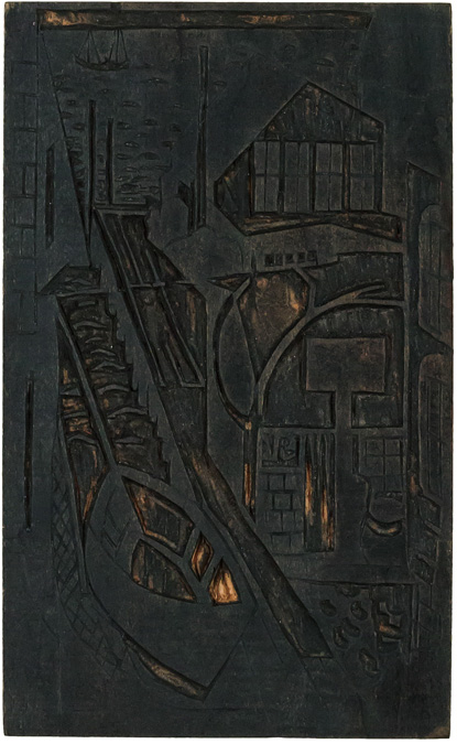 BLANCHE LAZZELL American 1878 1956 My Studio 1931 original woodblock