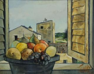 LEVIER Charles Oil on Canvas Fruito Signed lower right and