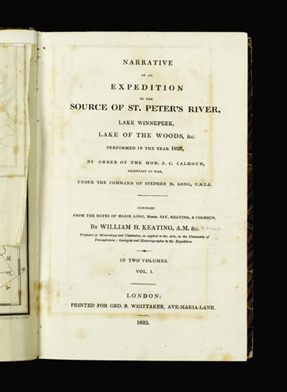 2 vols Keating William H Narrative of An Expedition to