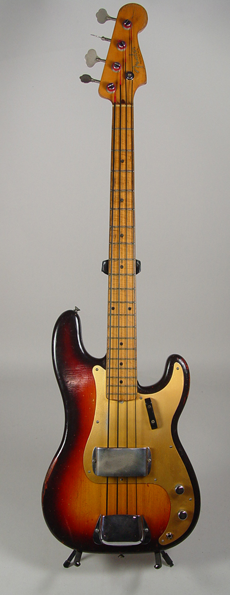 1958 Fender Precision Bass Guitar Serial 32566 Sunburst with a