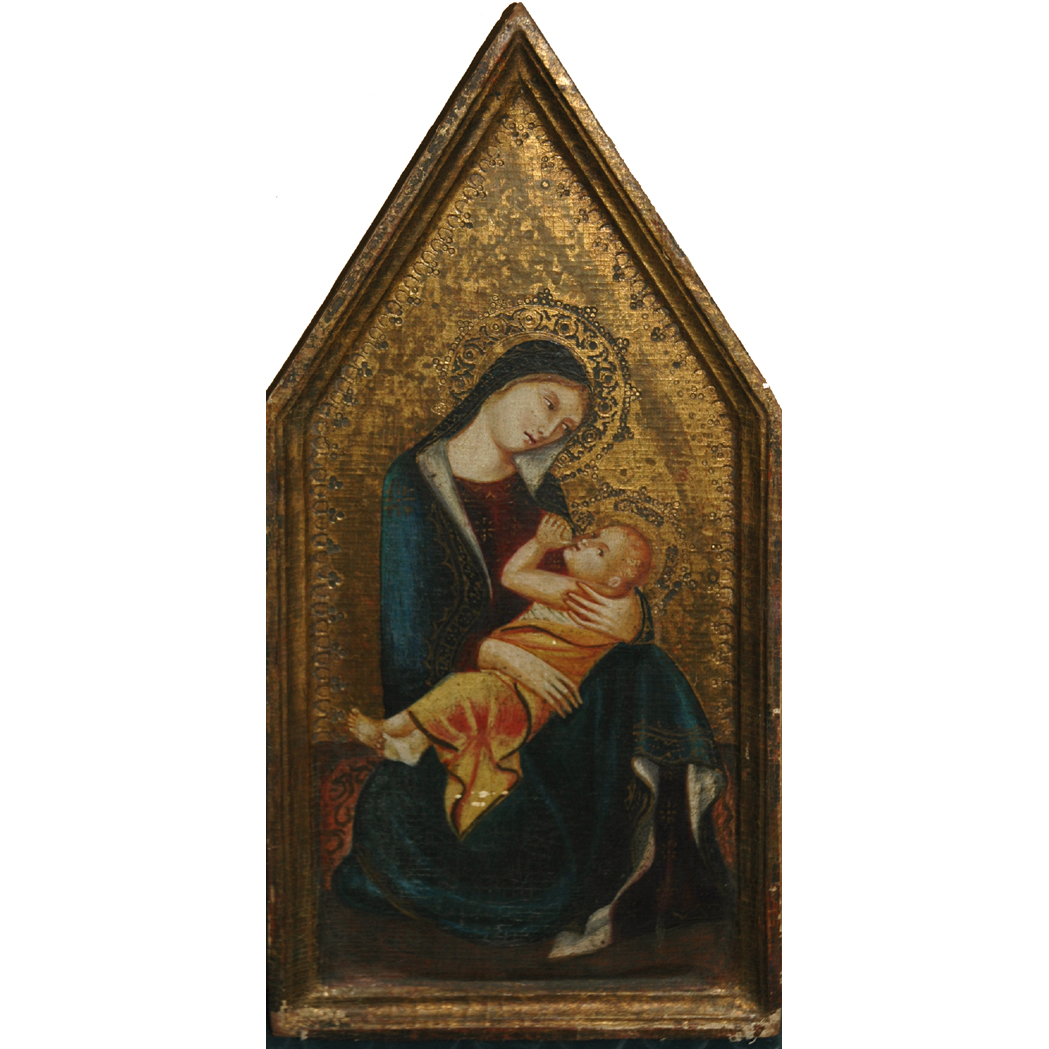 Manner of the Italian 14th Century Madonna and Child Oil