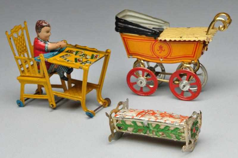 Lot of Tin Metal Toys Description Tin penny toy boy