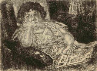 JOHN FRENCH SLOAN 1871 1951 PENCIL SIGNED ETCHING Titled Dolly