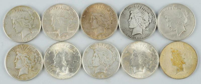 One 1921 VG one 1935 S Fine one 1934 Fine