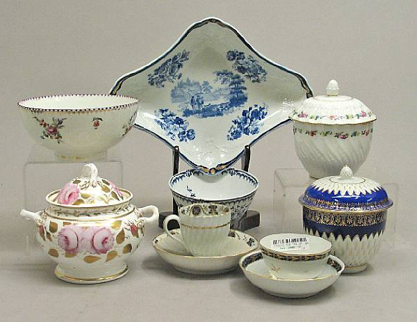 An assembled group of ten pieces of English ceramics late