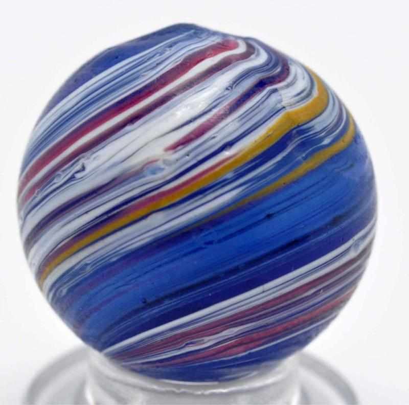 Submarine Indian Marble Description Transparent blue base glass with nice