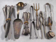 A quantity of silver plated flatware mostly of German origin