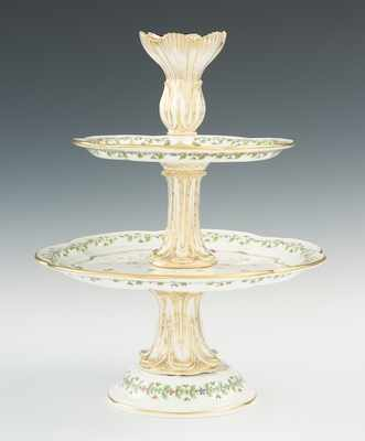 A Two Tiered Porcelain Cake Server The pretty cake server